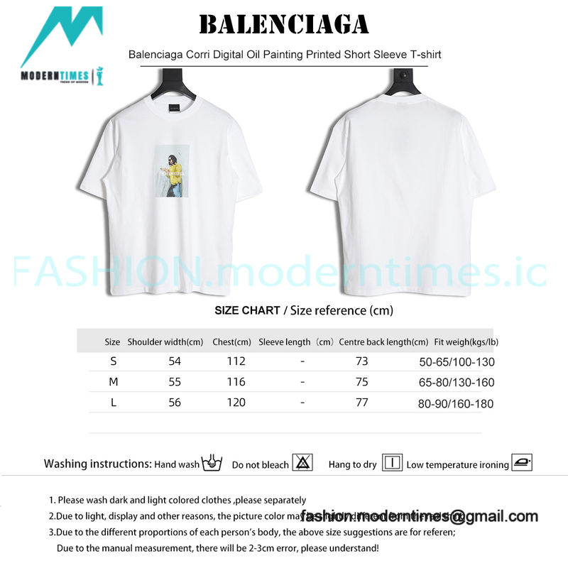 Balenciaga - Corri Digital Oil Painting Printed Short Sleeve T-shirt